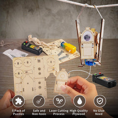 Yutin family crafting and learning image promotes bonding and STEM curiosity at home.