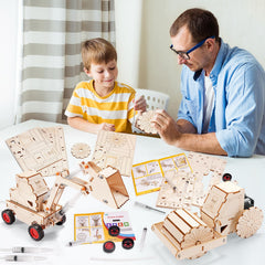 Yutin Road Roller wooden kit assembled for construction play.