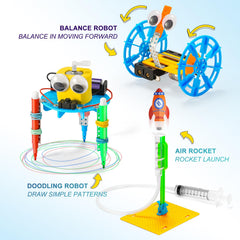 Yutin STEM robotics kit doodling robot demonstrates creativity and fine motor skills during play.