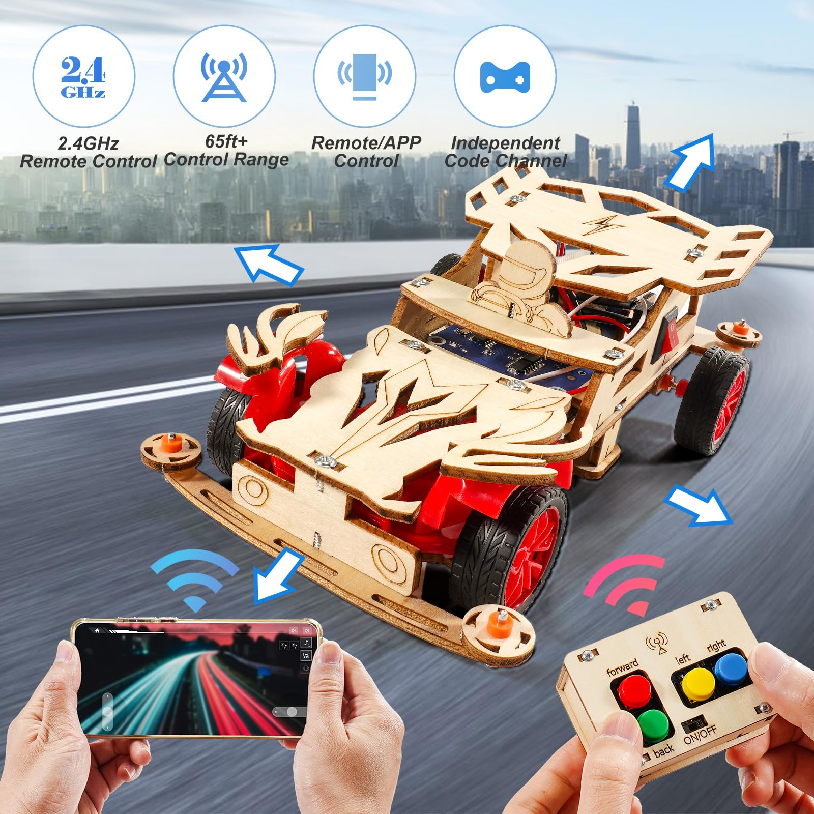 Yutin wooden 3D puzzle pieces ready for hands-on building