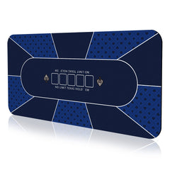 YUZPKRSI 70x35 blue poker mat provides a large playing area for eight players