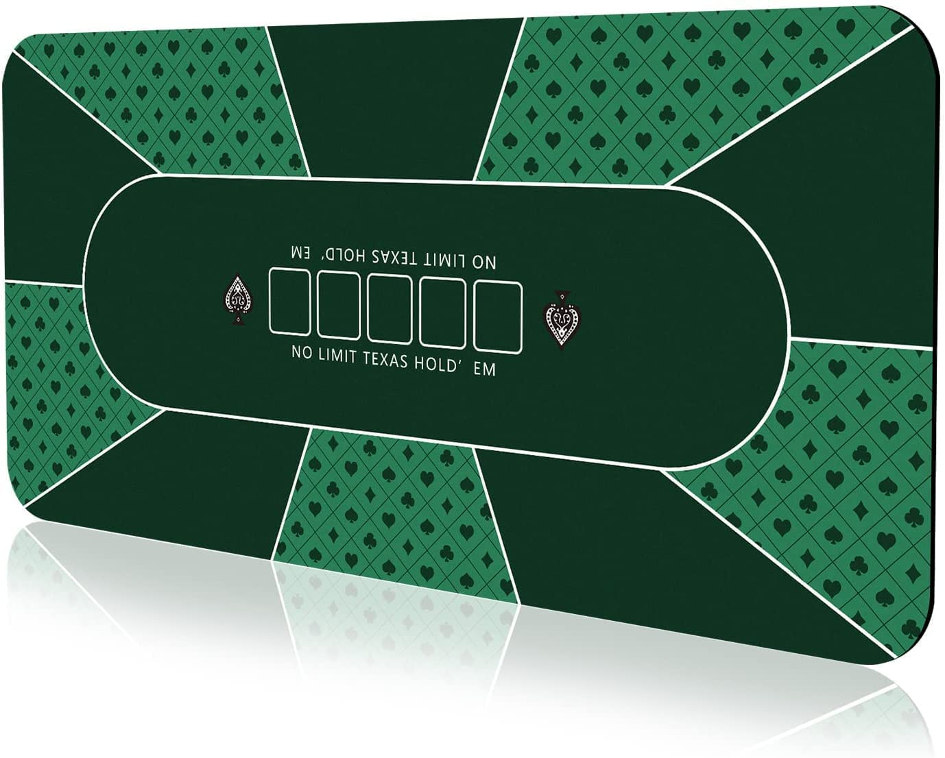 YUZPKRSI poker mat 70x35 table layout for 8 players; stable setup