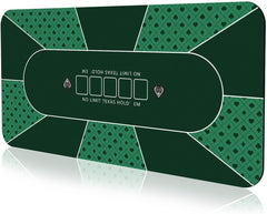 YUZPKRSI poker mat 70x35 table layout for 8 players; stable setup