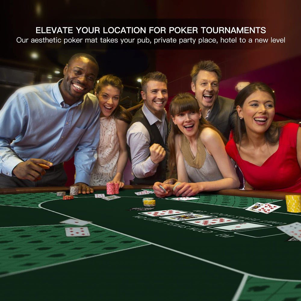 Large 70x35 inch layout supports up to eight players