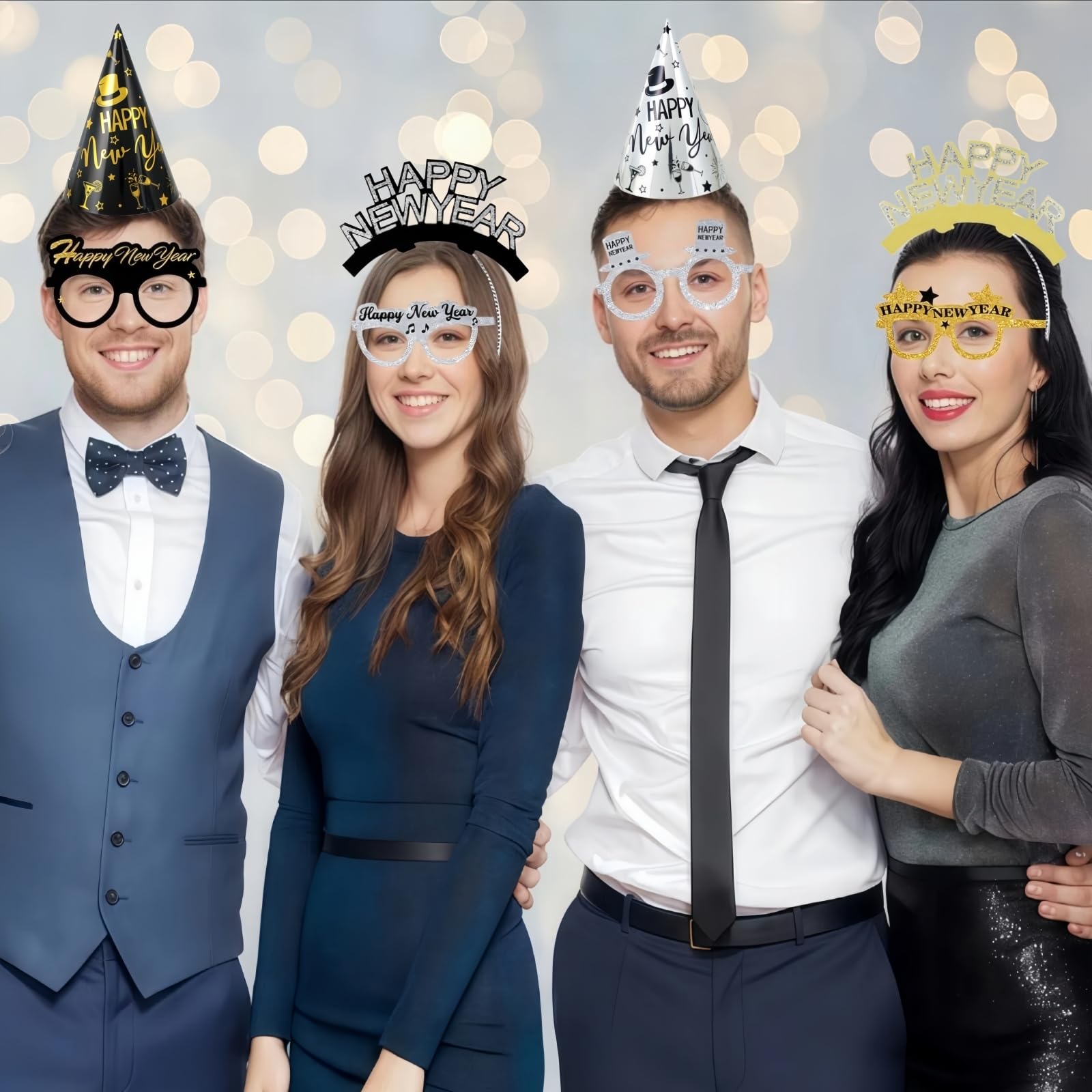 YVAINE Gold and silver noise makers create vivid party sounds.