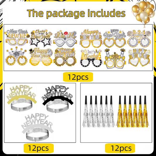 YVAINE New Year’s Eve glasses capture memorable photos with glitter