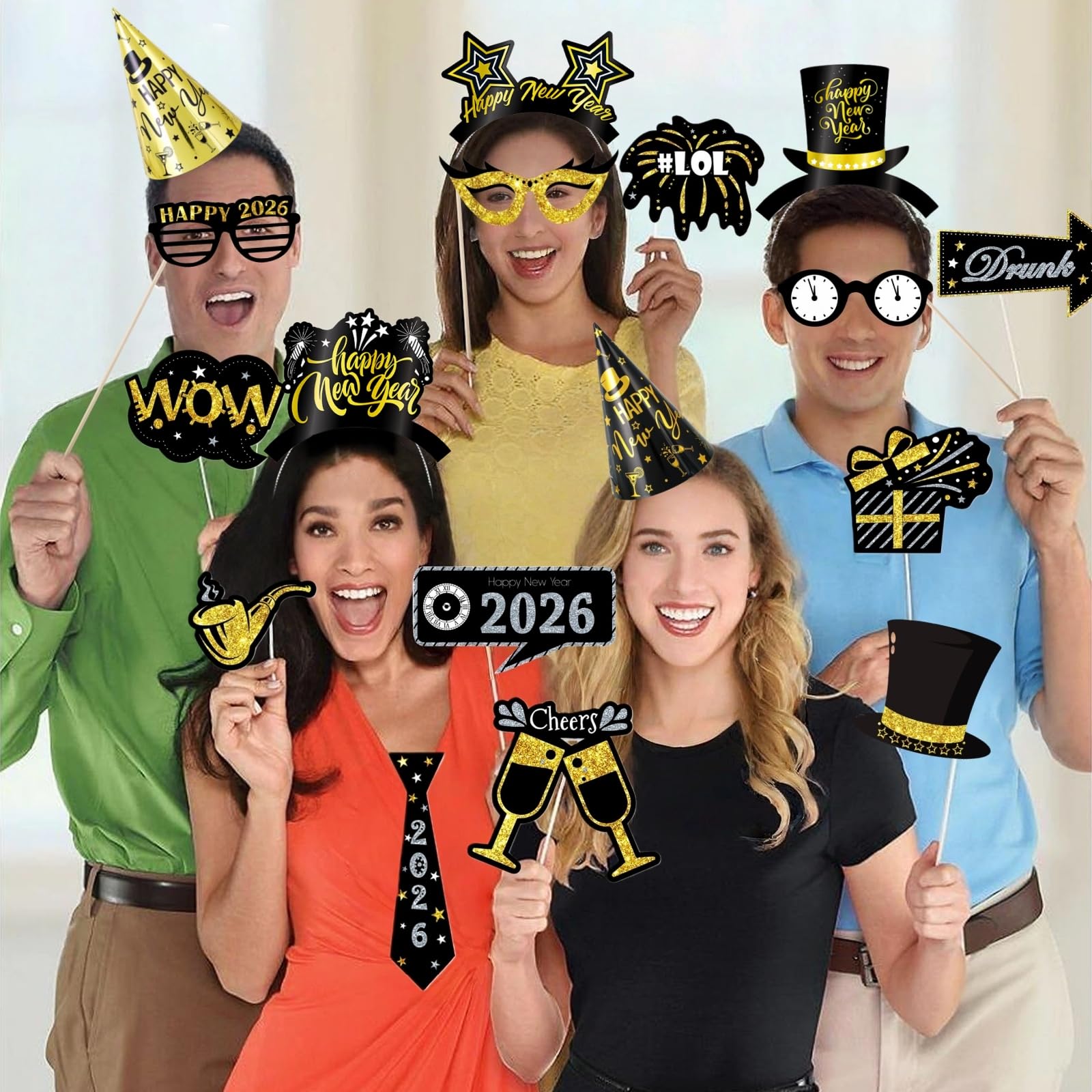 YVAINE 24 photo booth props spark fun, shareable memories.
