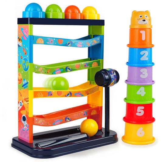 YVV Pound a Ball Toy hammer image: toddler-friendly grip for safe play