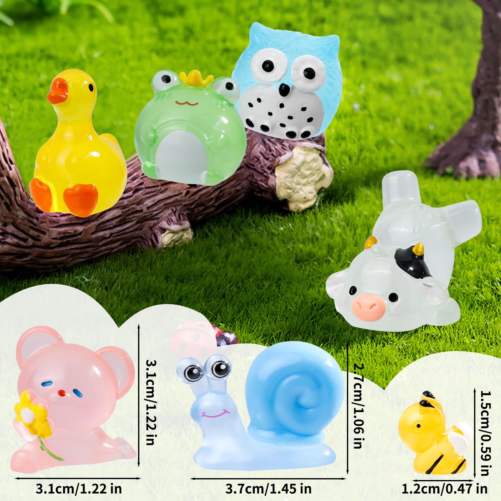 ywevyezc alpaca glow mini figure brings whimsy to crafts and displays