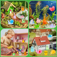 ywevyezc bunny glow tiny figure brightens shelves dolls houses and planters