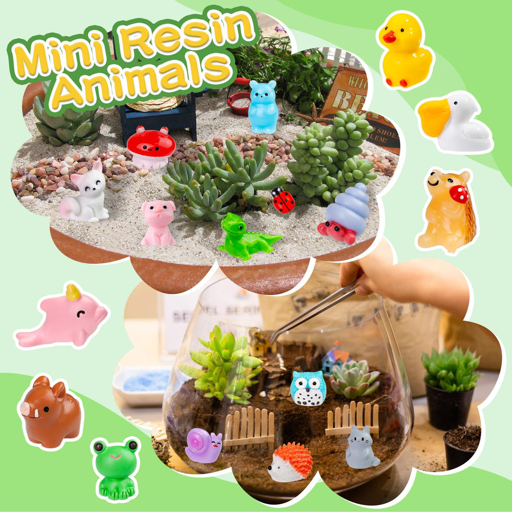 Ywevyezc mini resin animals aquarium decor livens aquatic displays