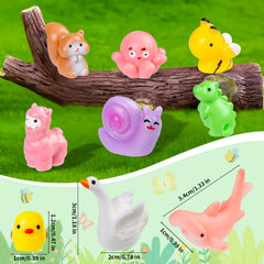 Ywevyezc mini resin animals colorful specimens for creative storytelling