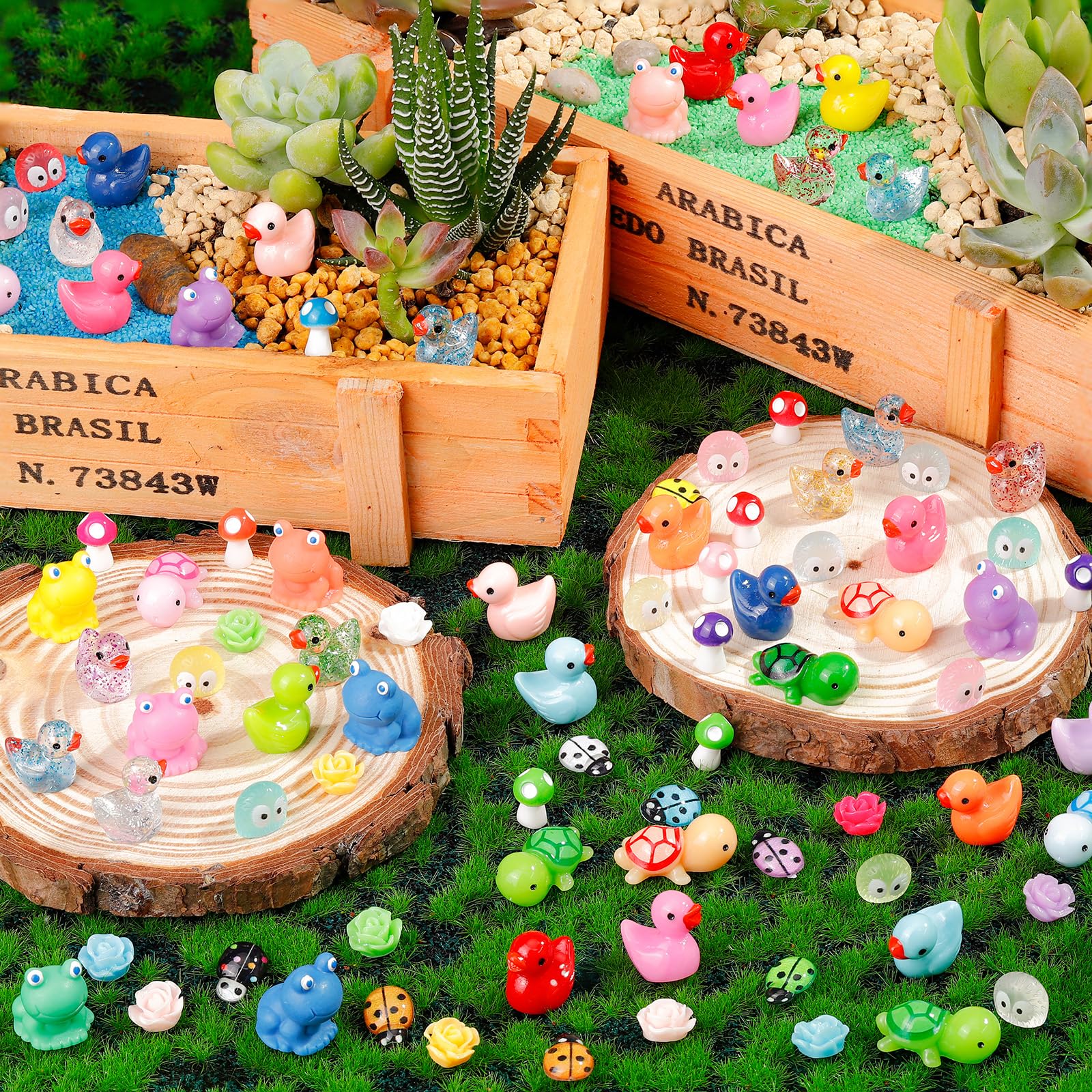 Ywevyezc mini resin animals farm and wildlife set inspires nature play