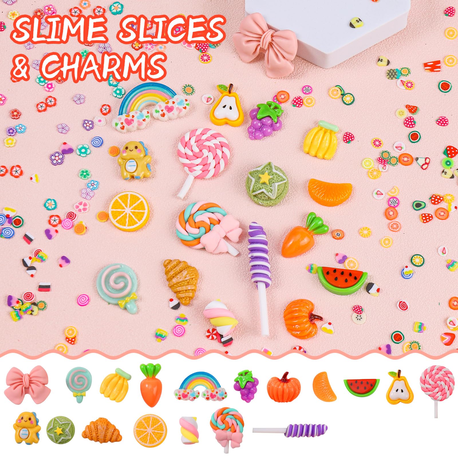 ywevyezc slime charms candy fruit charms add cute accents