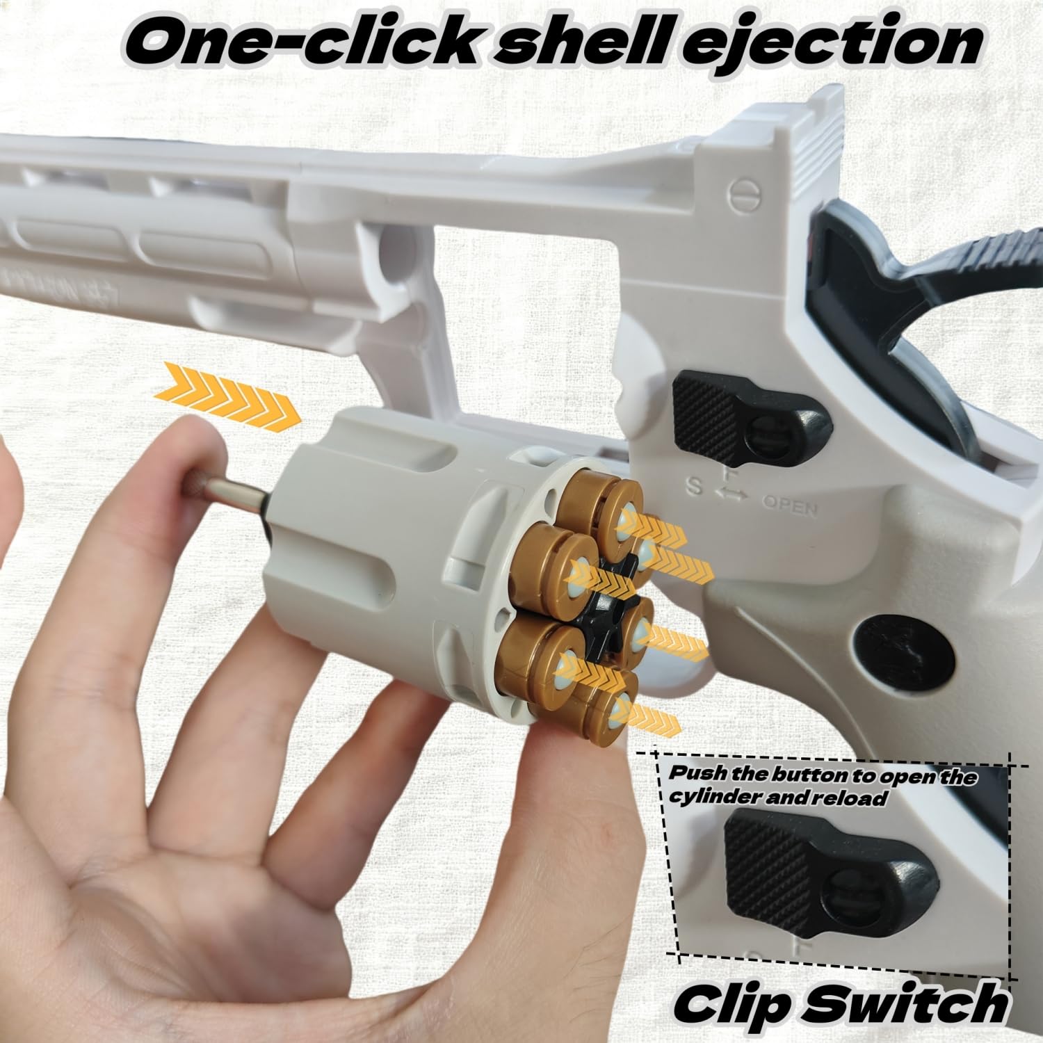 YWISJME foam bullets and 18 shells provide safe indoor play options.