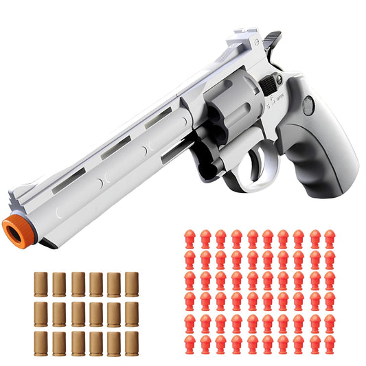 YWISJME toy revolver with rotating cylinder for realistic, safe role-play.