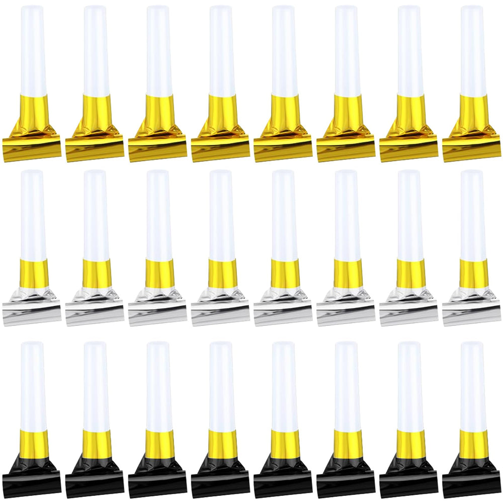 ywmigl 24-pcs New Year's Eve noisemakers for festive sounds and photo-ready moments