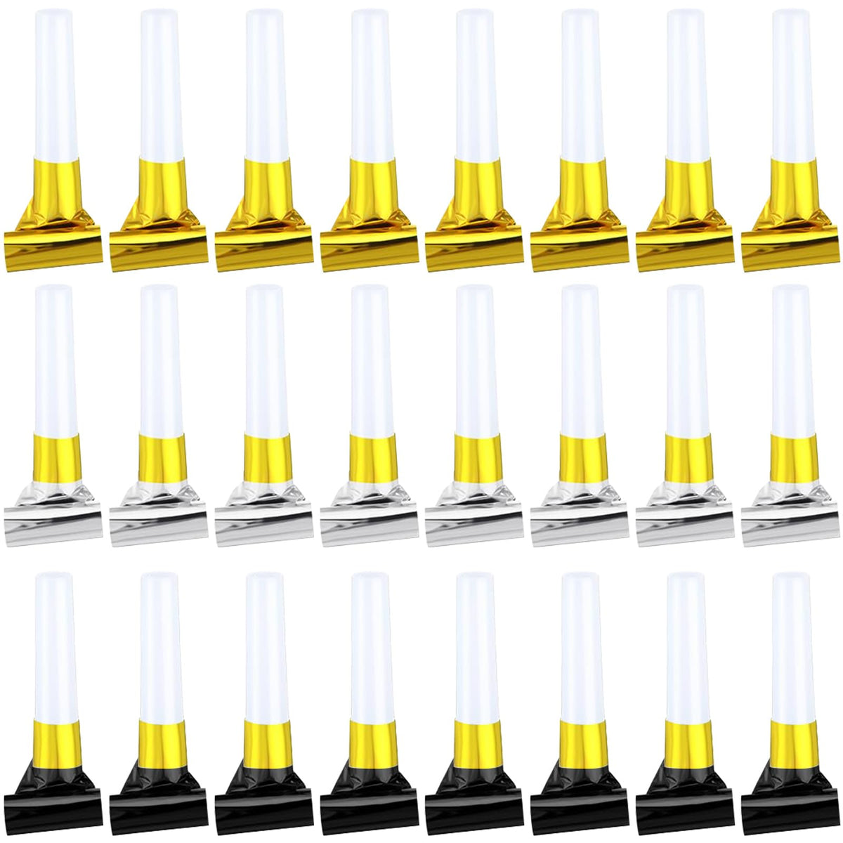 ywmigl 24-pcs New Year's Eve noisemakers for festive sounds and photo-ready moments