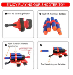 YWSZZG easy-operate web shooter with launcher and red gloves for quick setup.