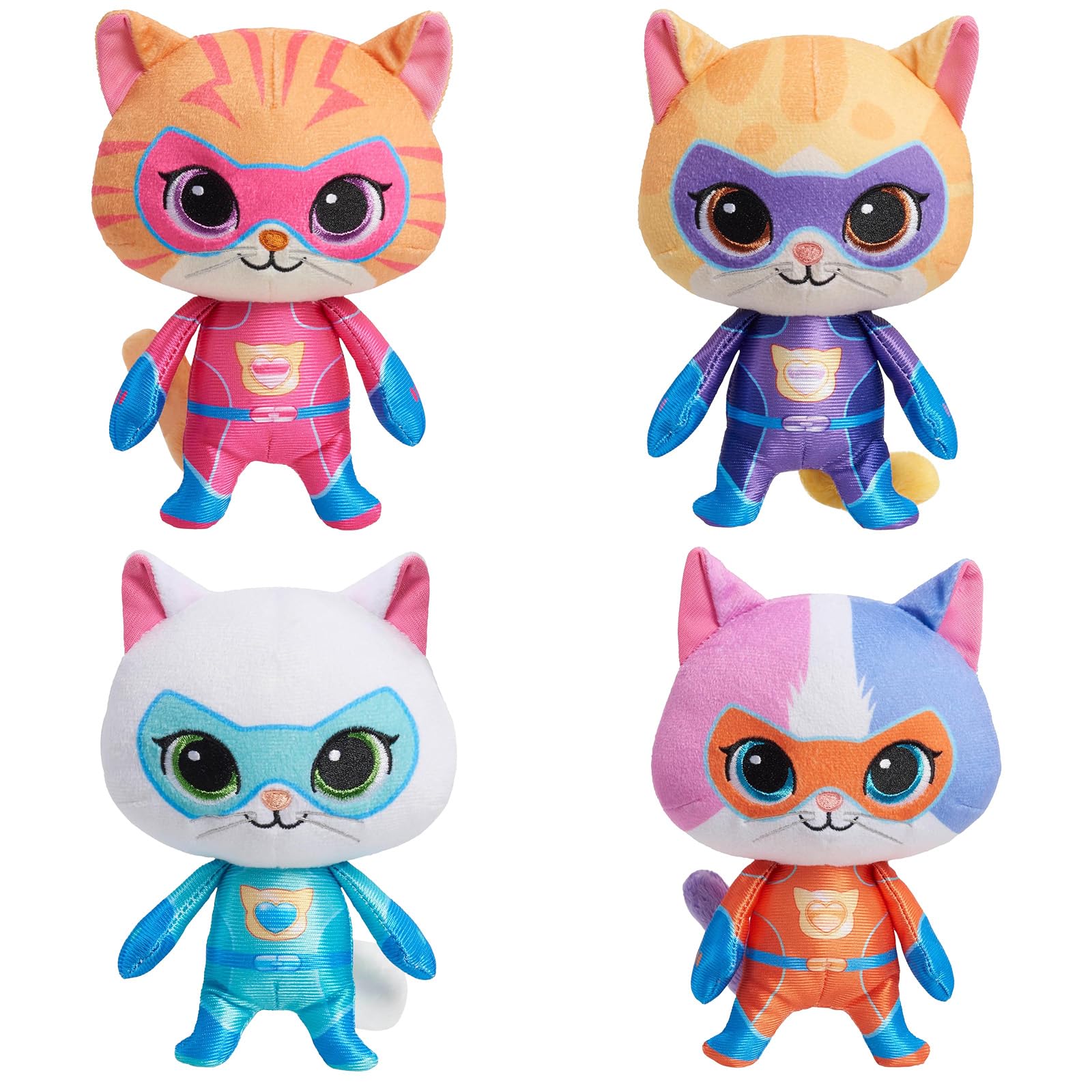 YXCTZKVX SuperKitties Bitsy plush close-up showing soft fabric and embroidery