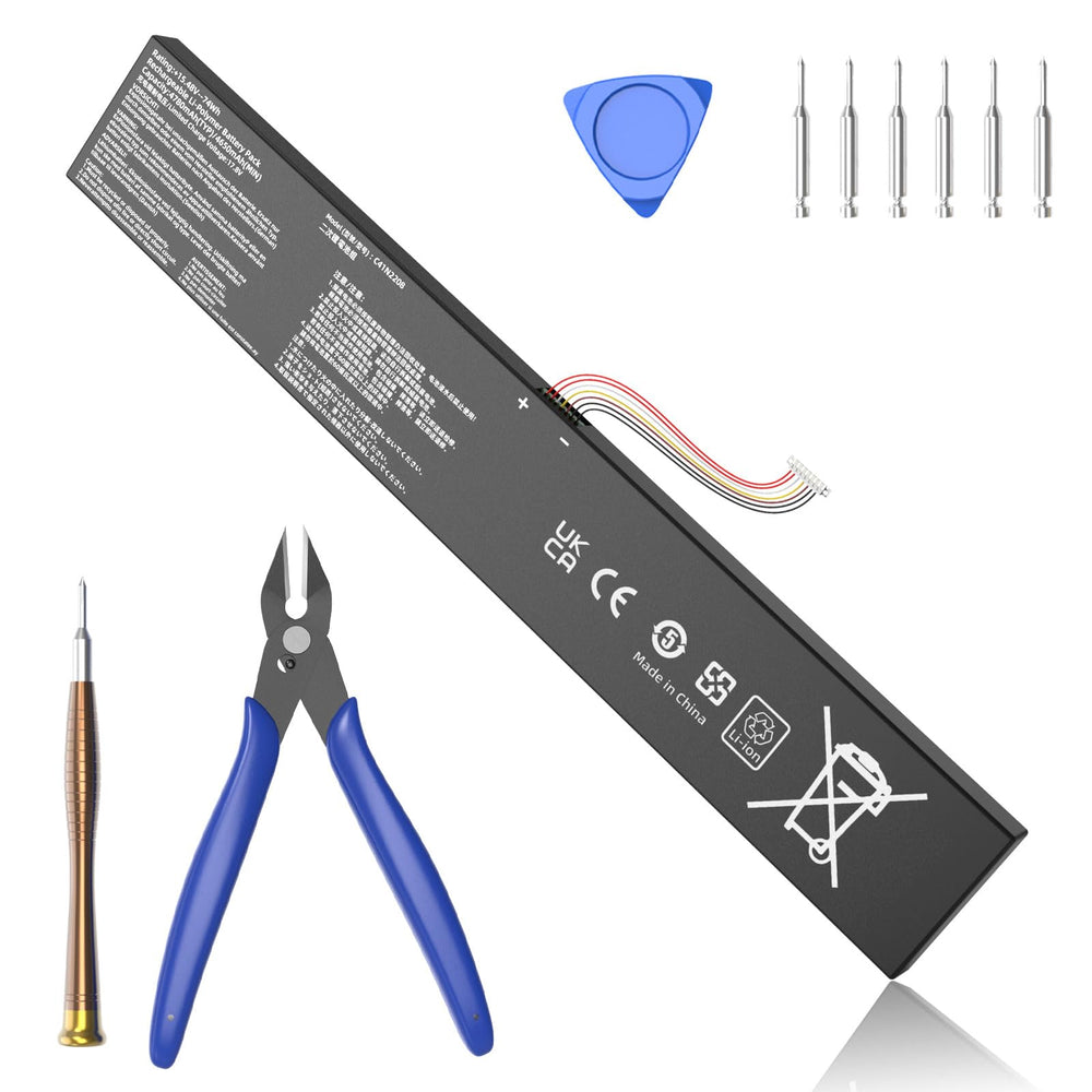 YXKC C41N2208 battery exterior for ASUS ROG Ally showing high capacity design for longer sessions