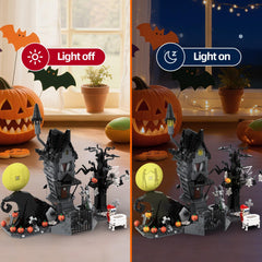 YXMUGXY Horror House Set highlights pumpkins for festive decor and storytelling.
