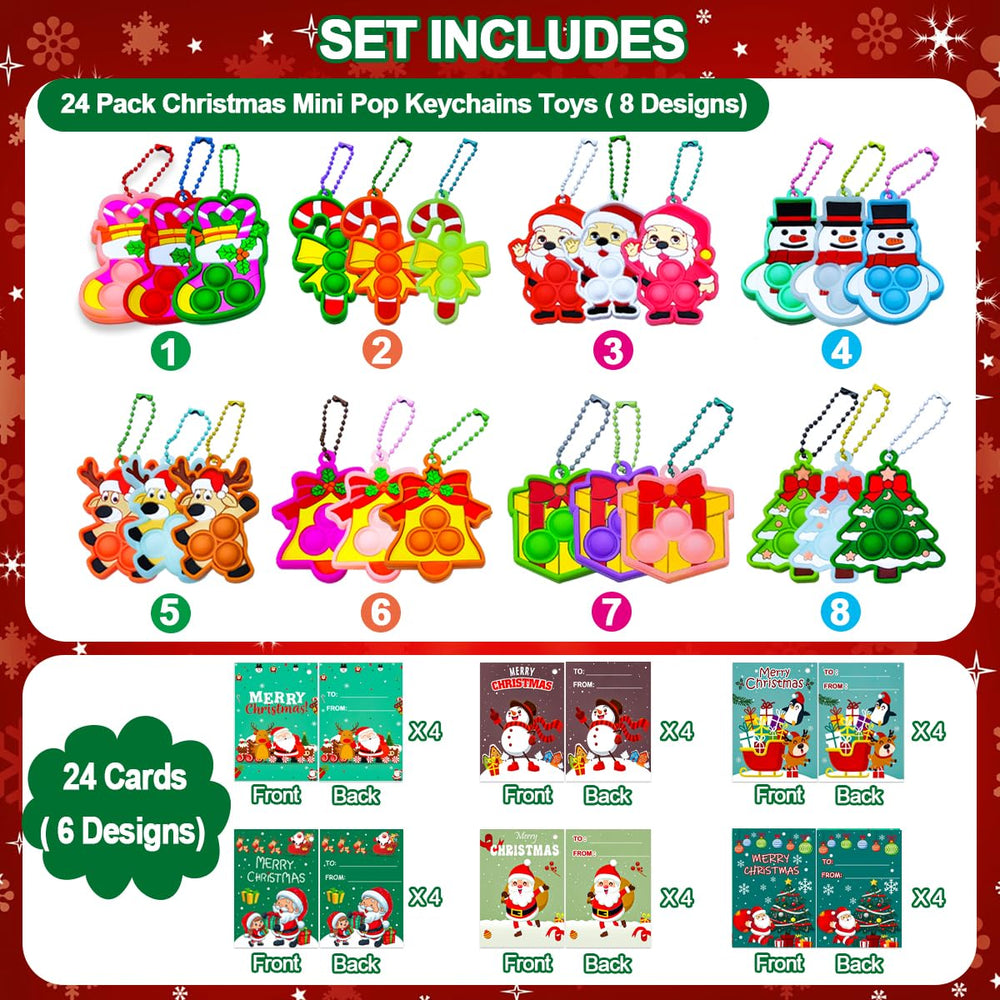 YXOTJHS Christmas Hat Pop-It: colorful, compact fidget for backpacks and desks.