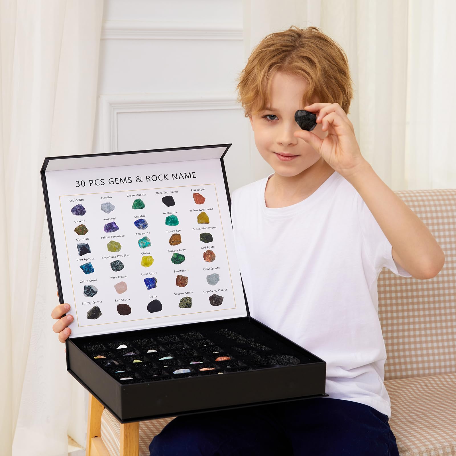 YXZZWL Rock Collection for Kids 30 pieces ready for hands-on exploration.