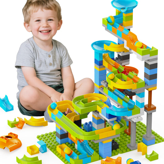 YY LANDTOYS 3-in-1 marble run tracks offer versatile play and STEM exploration