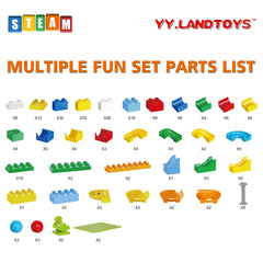 YY LANDTOYS 3in1 blocks feature smooth edges and vibrant colors
