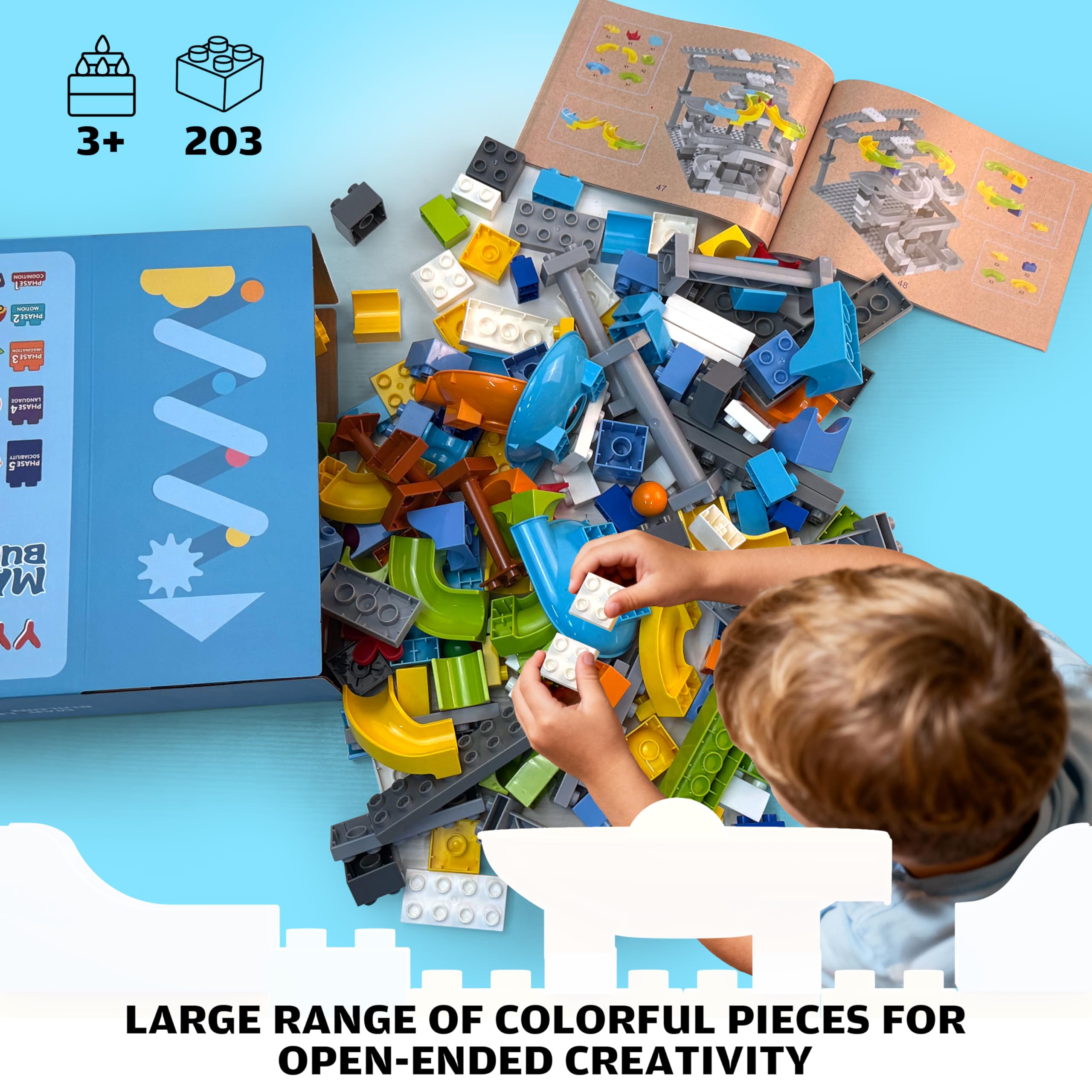 YY LANDTOYS gift packaging presents a thoughtful, ready-to-gift marble run set