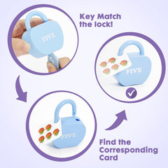 YYDeek locks labeled with numbers and dots to practice counting and recognition.