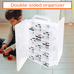 46 compartments keep Matchbox and Hot Wheels cars neatly separated.
