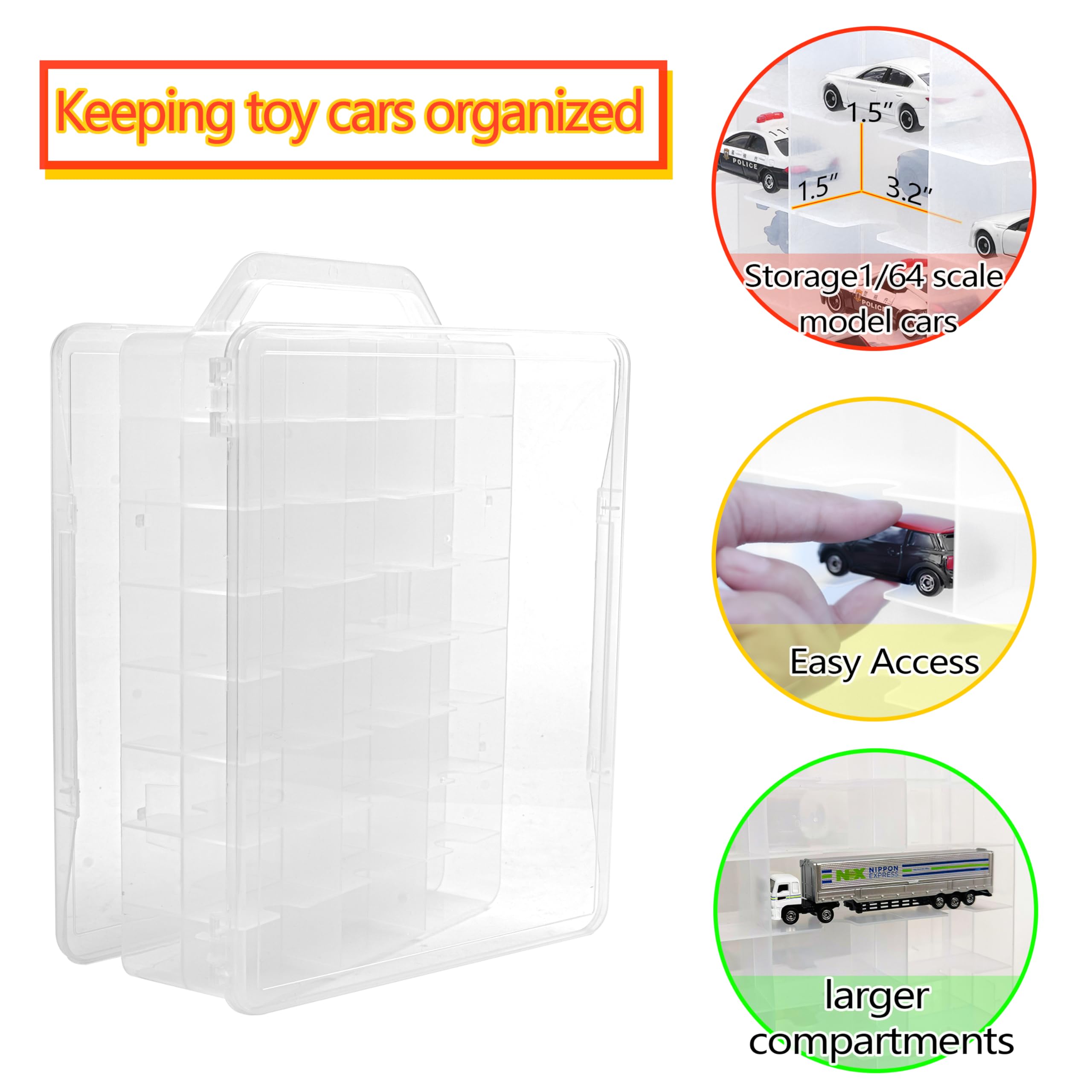 Transparent PP material offers a clear interior view.