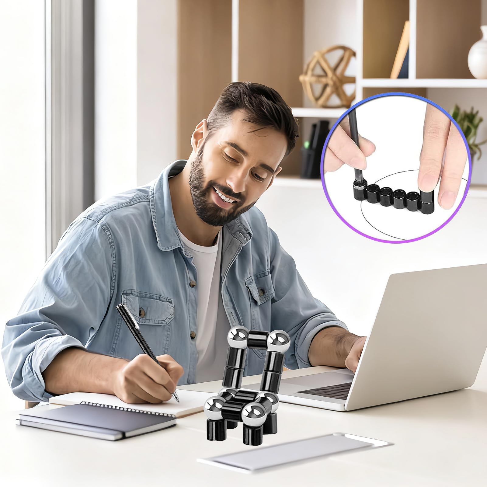 YYMHMF fidget pen with gold-plated finish for elegant desks.