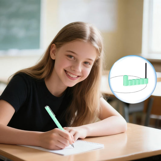 YYMHMF fidget pen showcasing rotatable designs to relieve stress at work.