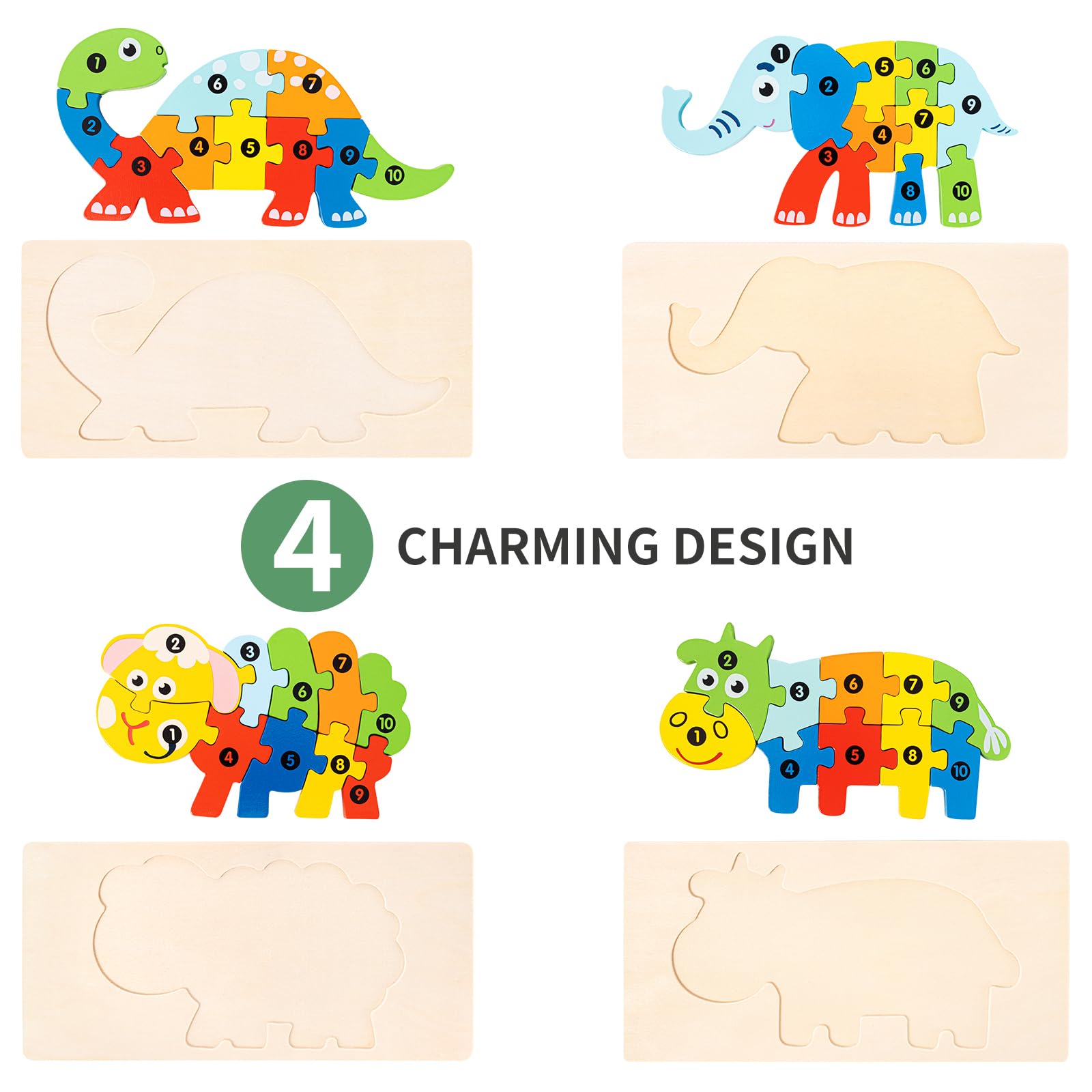 YySiRui wooden puzzle gift set ideal for kids ages 3-5