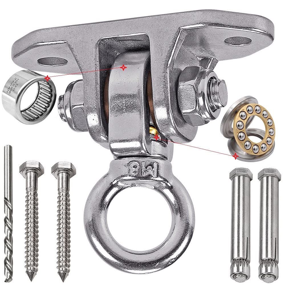 Yyiwhmy stainless steel swing hanger with 180° and 360° rotation for smooth, quiet operation