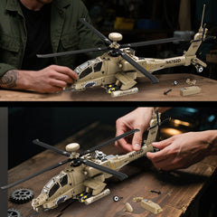 YYKNGYI AH-64 model shown as a display-ready collection piece