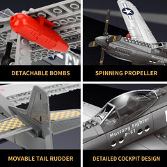 YYKNGYI P51 Mustang model in assembly for hands-on learning and imagination.
