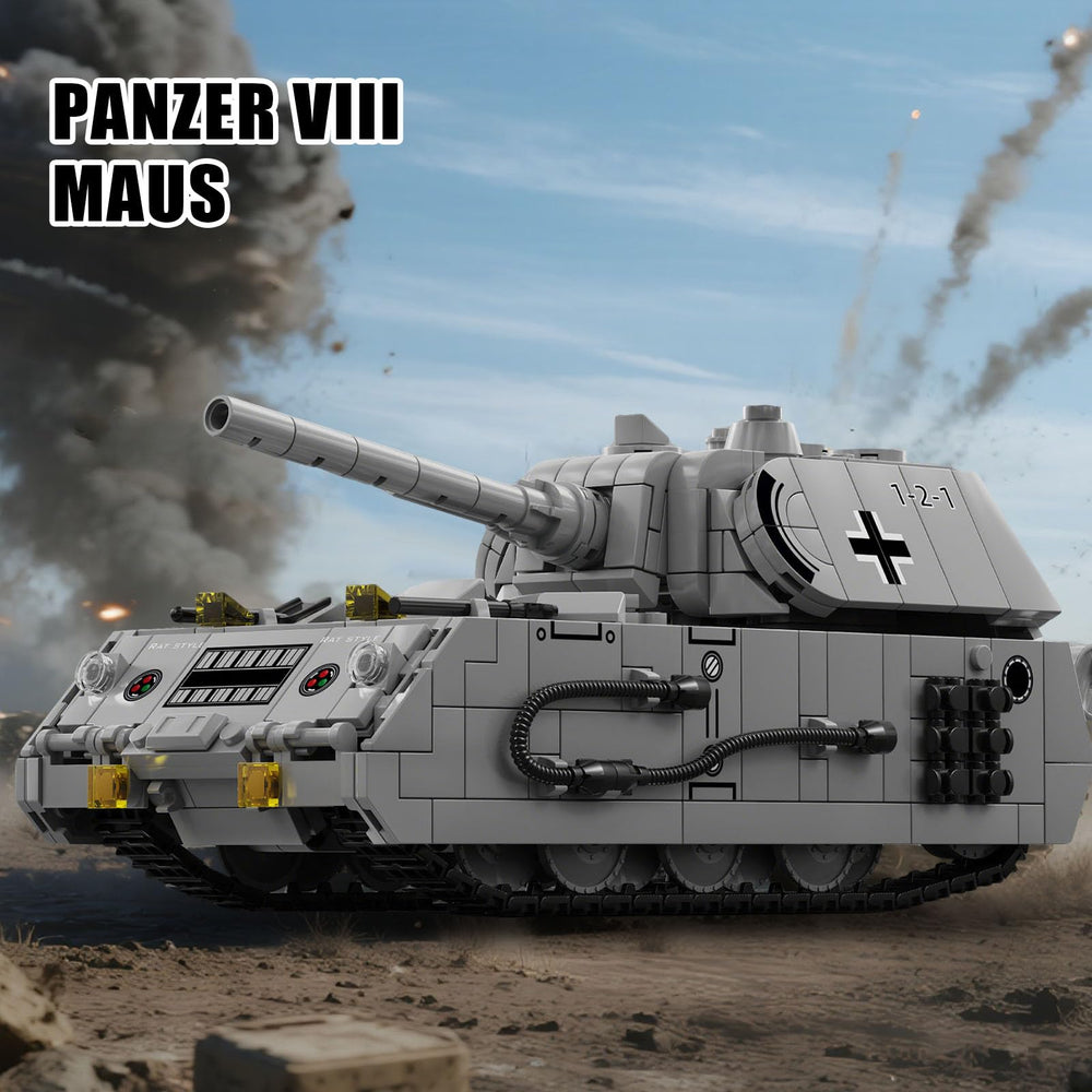YYKNGYI Panzer VIII Maus cannon adjustment enables dynamic posing