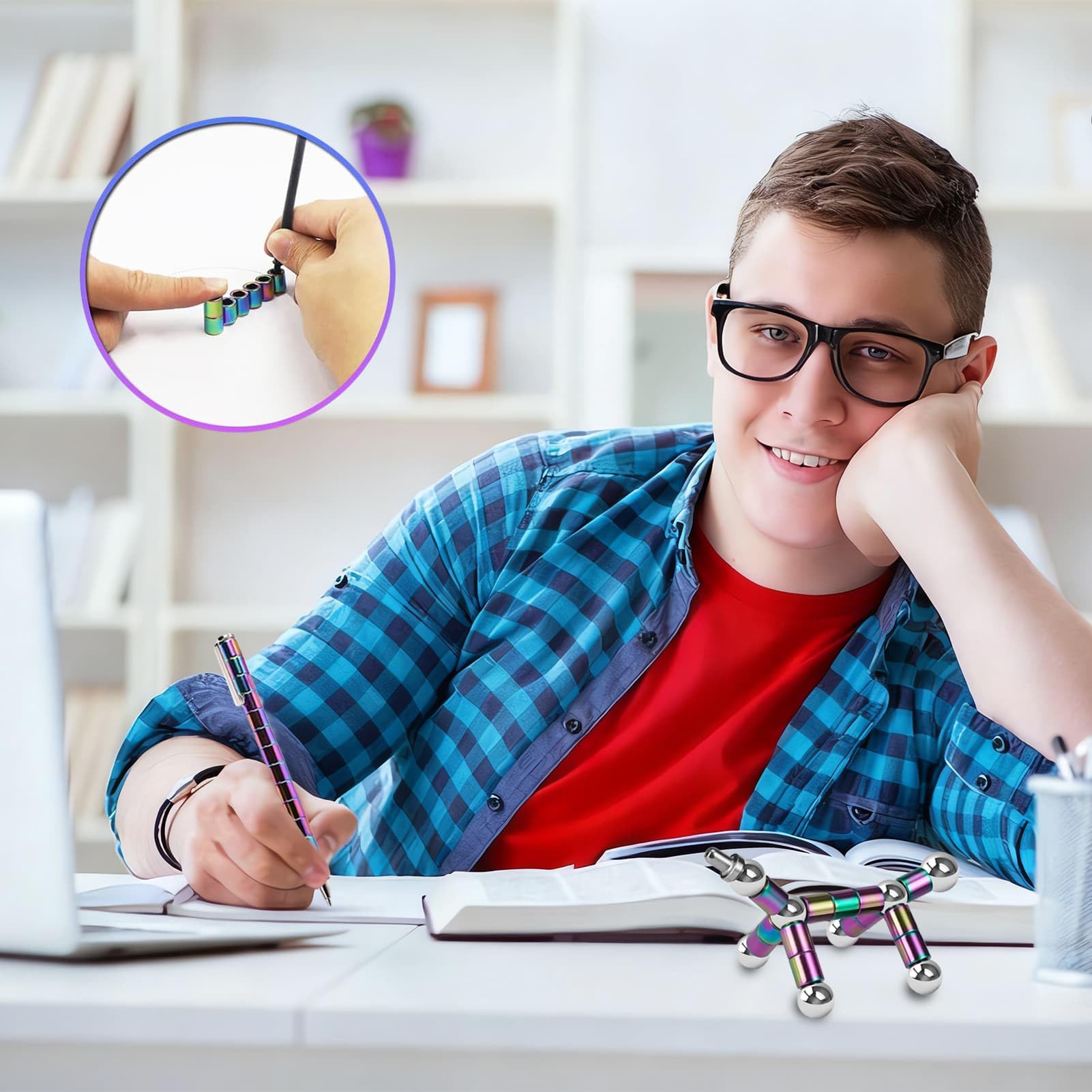 YYMHMF magnetic fidget pen deformation features for varied play and focus