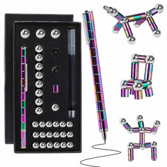 YYMHMF magnetic fidget pen writing smoothly and transforming into creative shapes