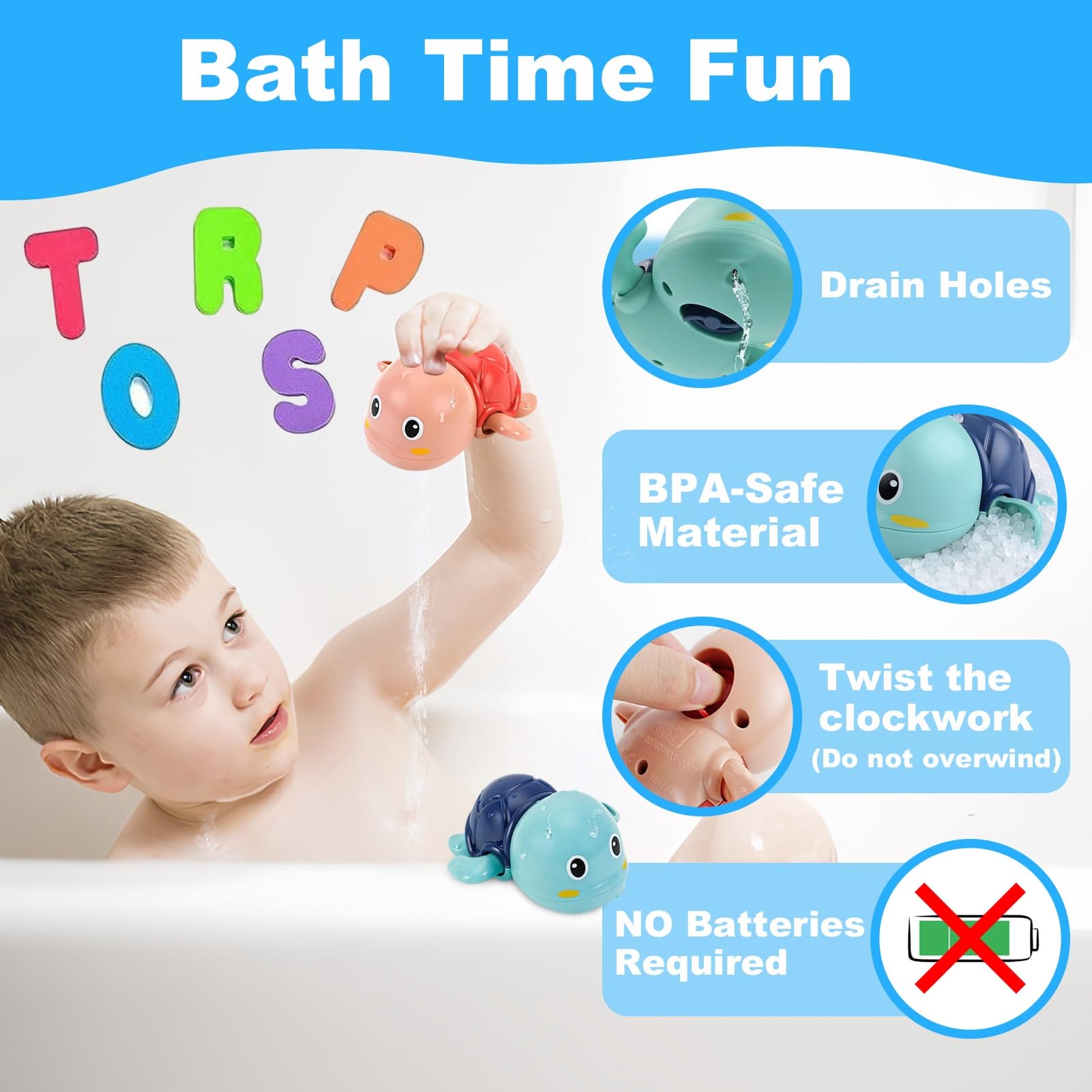 YYMHMF suction cups hooks bath toy set anchors toys to tiles