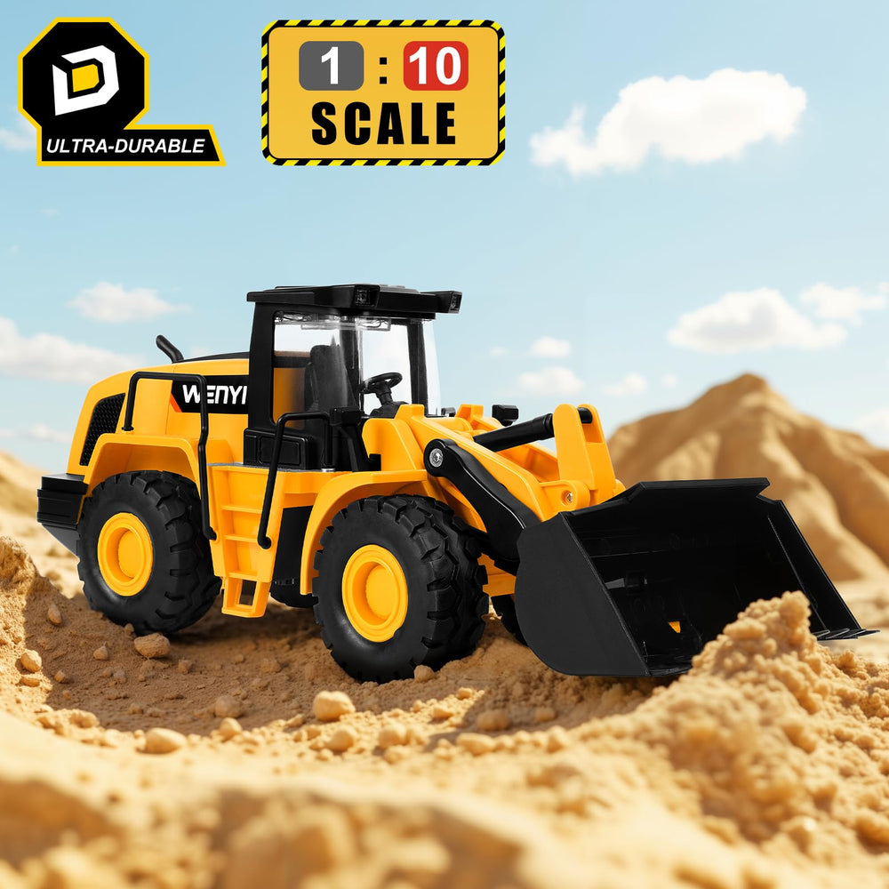 YySiRui toy bulldozer supports imaginative building play for kids.