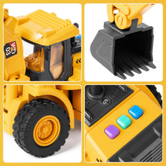 Inertia powered motion lets YySiRui excavator toy roll on surfaces