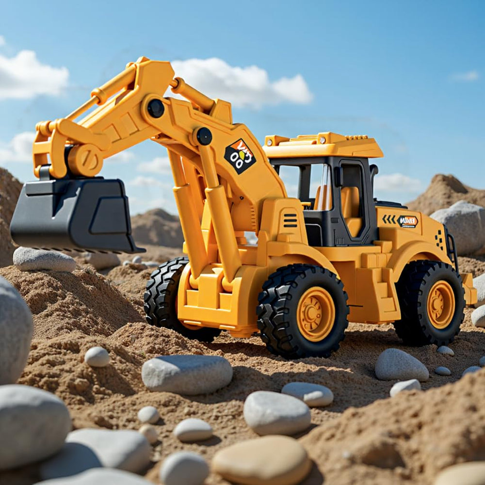YySiRui excavator toy lights and rumble enhance imaginative pretend play