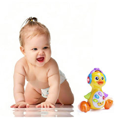 Yzata musical flapping yellow duck light-up dancing enhances interactive play and sensory engagement.