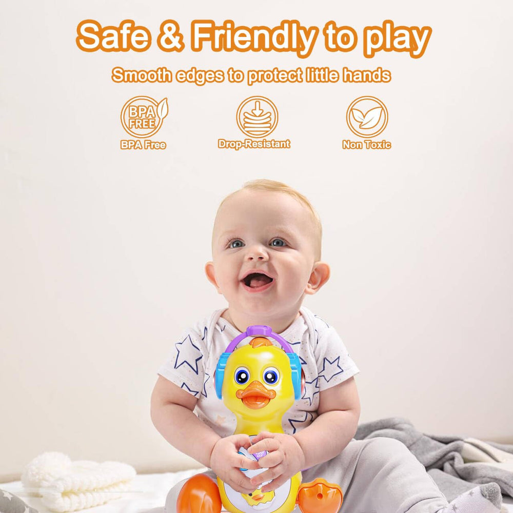 Yzata musical flapping yellow duck gifts for babies and toddlers foster imaginative play.