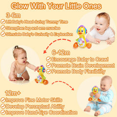 Yzata musical flapping yellow duck non-toxic ABS material for safe baby exploration.